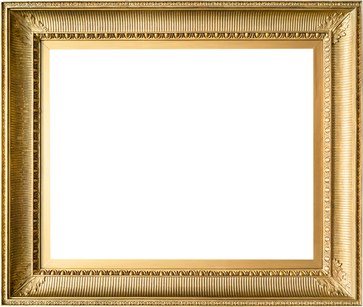 Gold Picture Frame Cutout